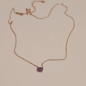 Sterling Silver Rose Gold Tone Pendant Necklace